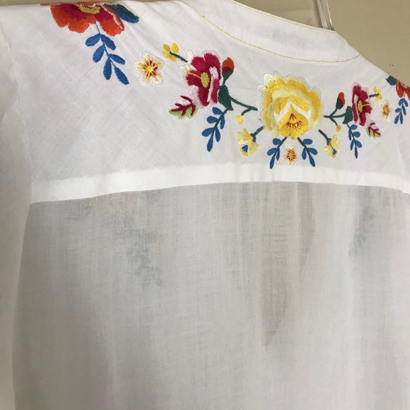 3J Workshop Johnny Was embroidered pintuck top M - Picture 9 of 12